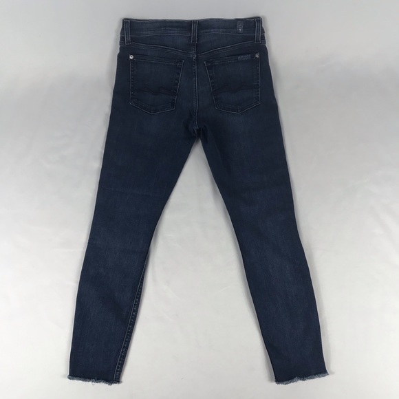 7 For All Mankind Raw Hem Skinny Jeans (27) NWT - Picture 4 of 8